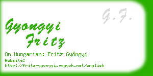 gyongyi fritz business card