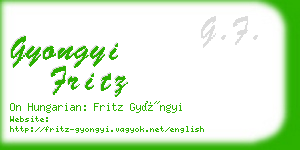 gyongyi fritz business card